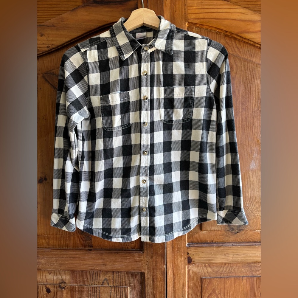 Boys Hanna Andersson Plaid Flannel button up